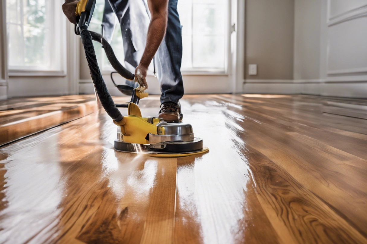 hardwood flooring in a living room