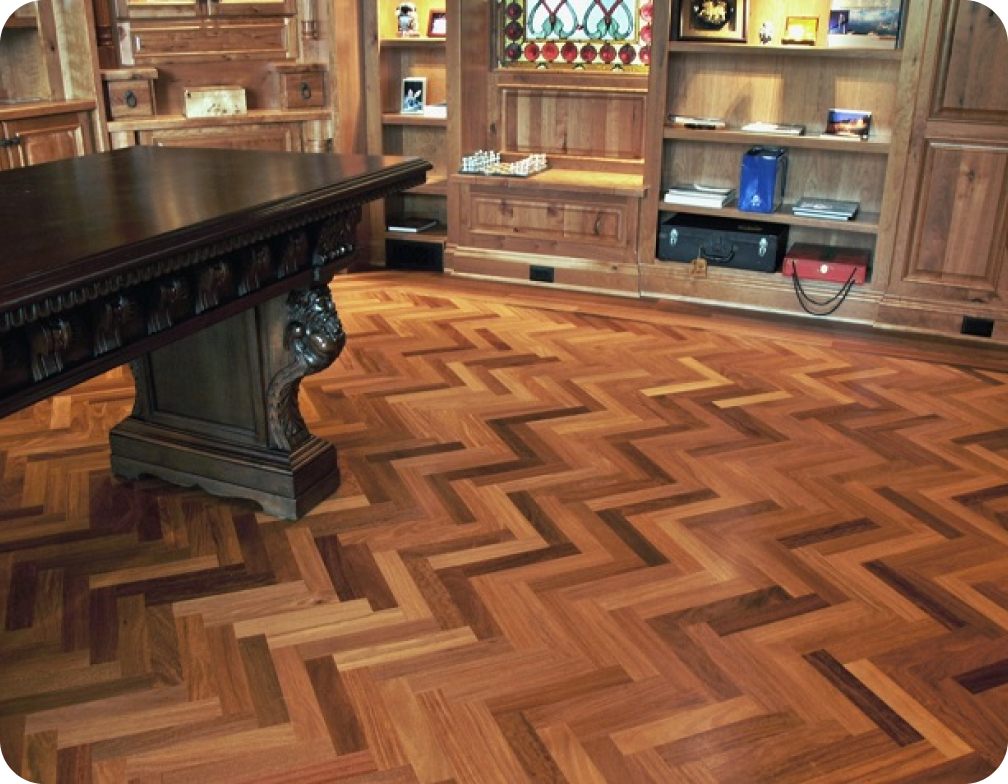 finished buffed coated floor