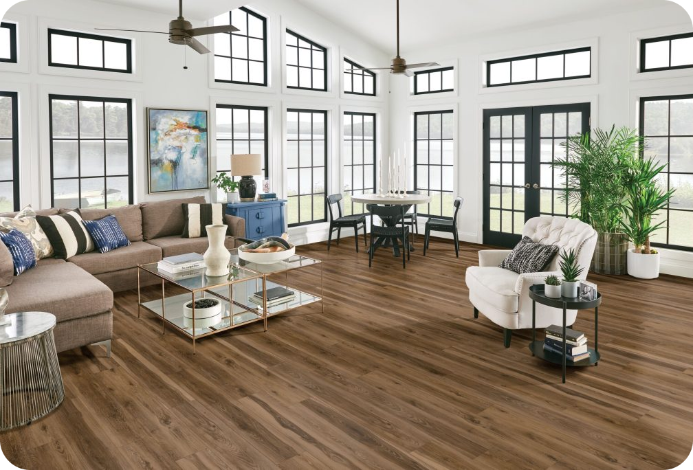 custom hardwood flooring in a home