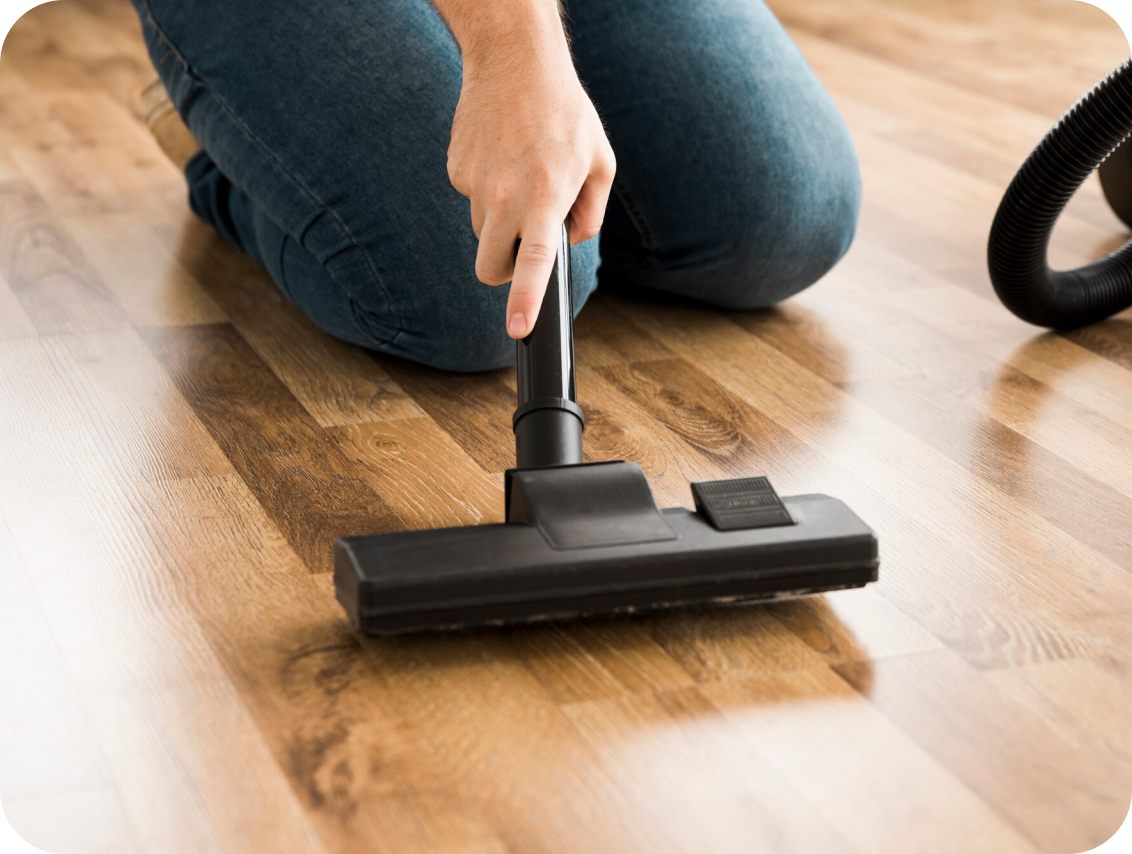 fresh protective finish on wood flooring