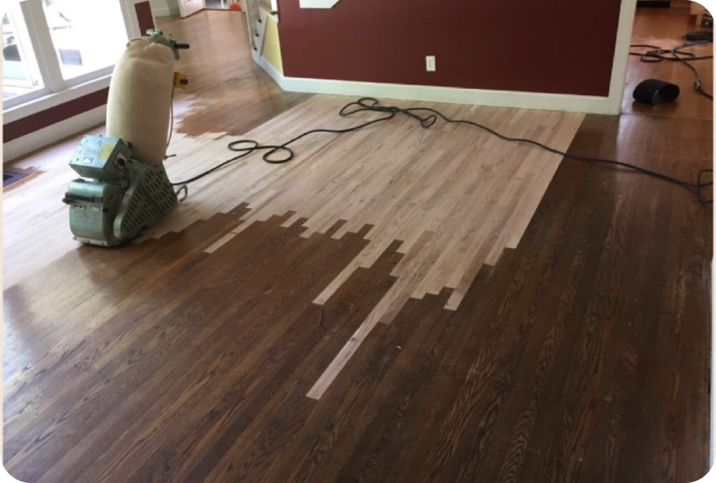 restoring worn wood floorboards