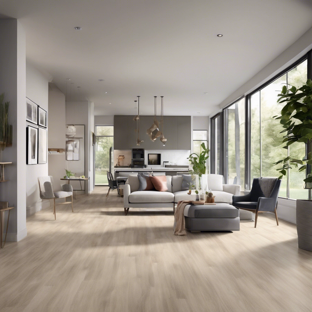 open living space with wood flooring