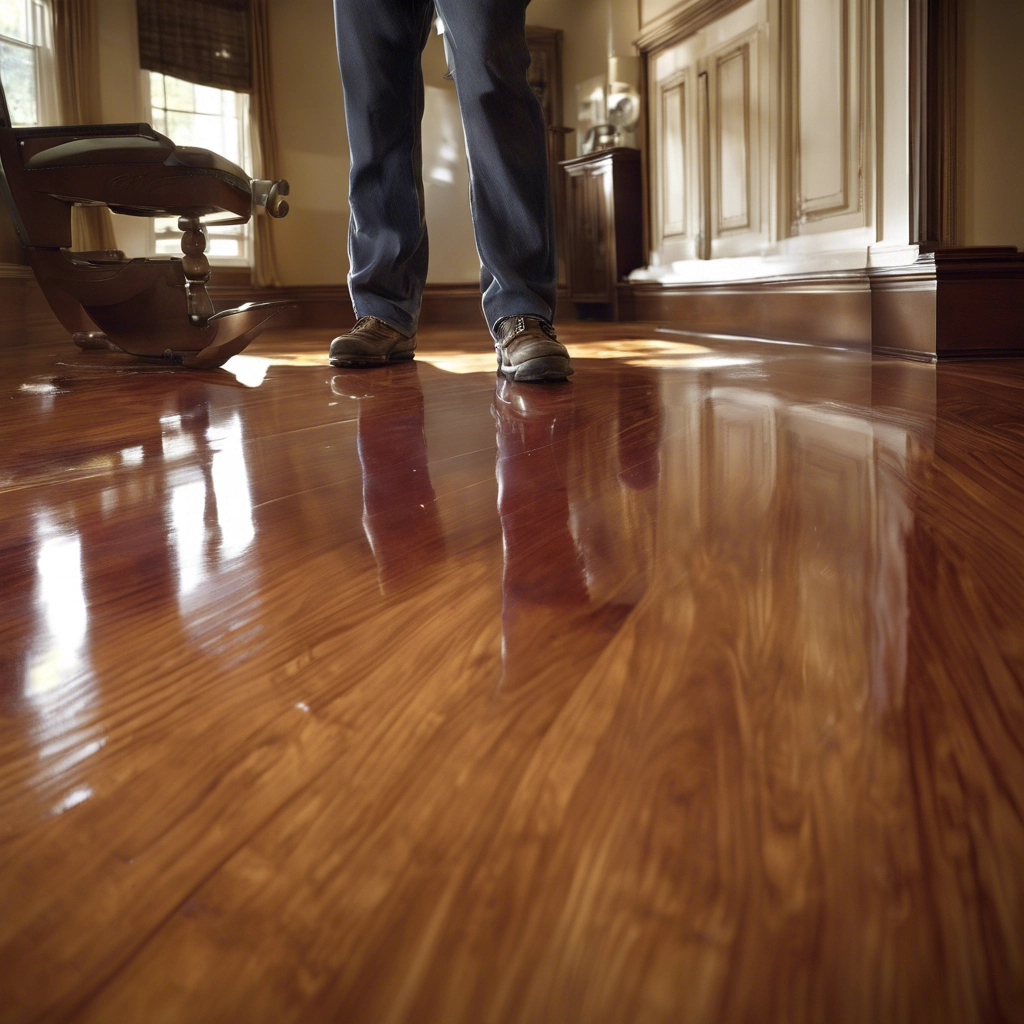 polished wooden floorboards