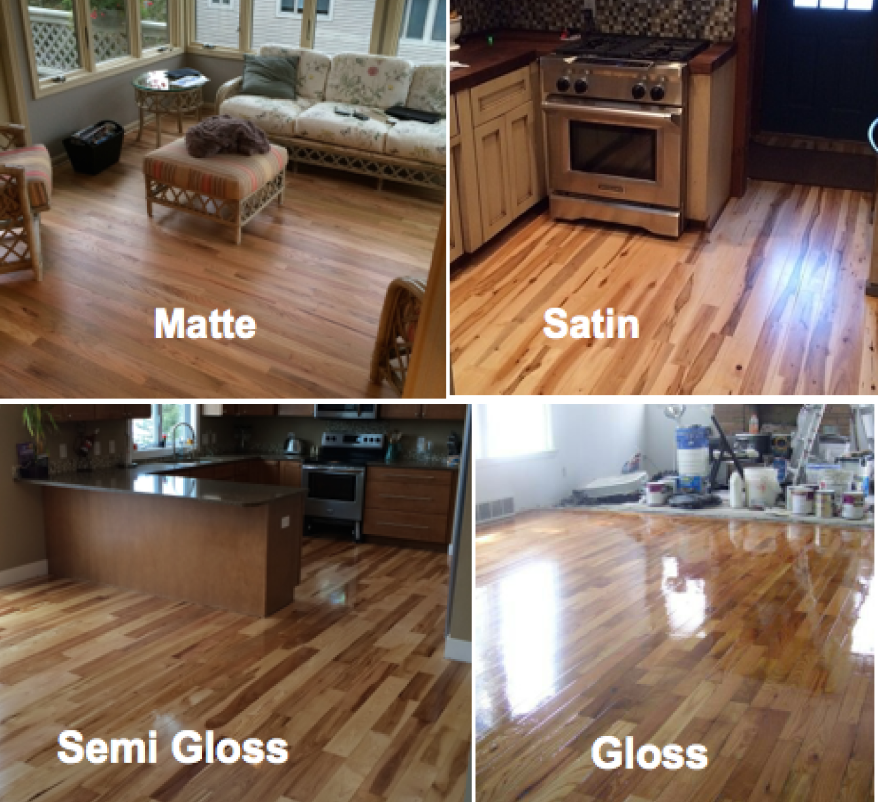 various refinished hardwood floors